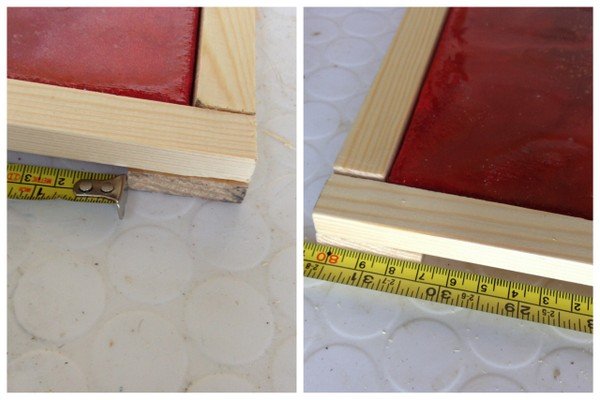 Measure inside the underneath pieces.