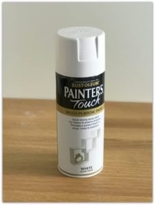 White gloss spray paint for frames